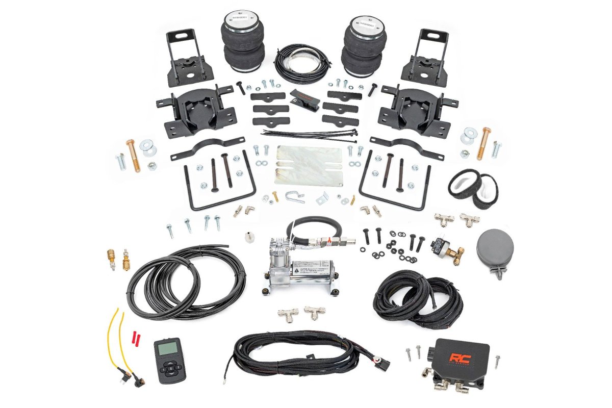Ford F-250 Super Duty Air Spring Kit - Rear - Rough Country - w/compressor | Wireless Controller - '05-'16
